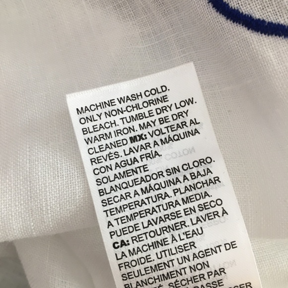 CHICO’S Appliqued Linen Tunic White & Blue Embroidered ~ Size 3 X-Large 16 - Picture 14 of 14